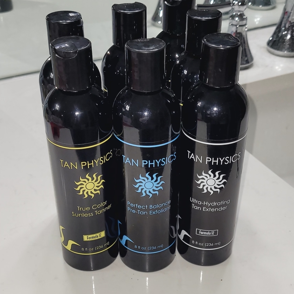Tan physics true color sunless tanning/perfect balance pre-tan exfoliant/ ultra
